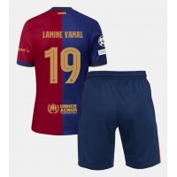 Barcelona Lamine Yamal #19 Hjemmedraktsett Barn 2024-25 Kortermet (+ Korte bukser)
